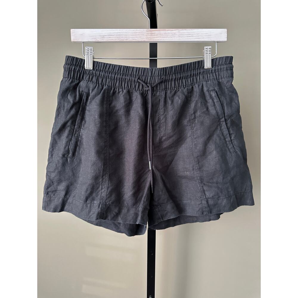 Athleta Retreat Linen Mid Rise 4" Short Black Small - Picture 2 of 4